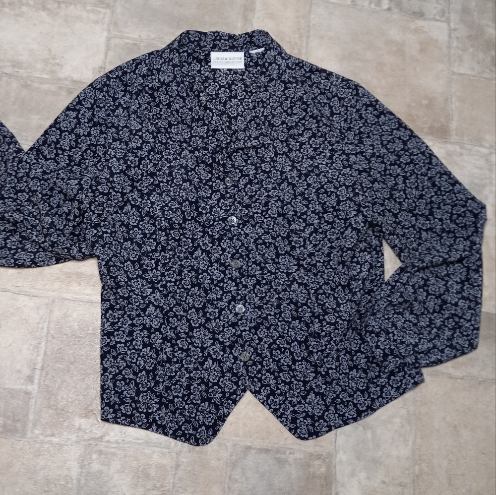 90s style button down shirt